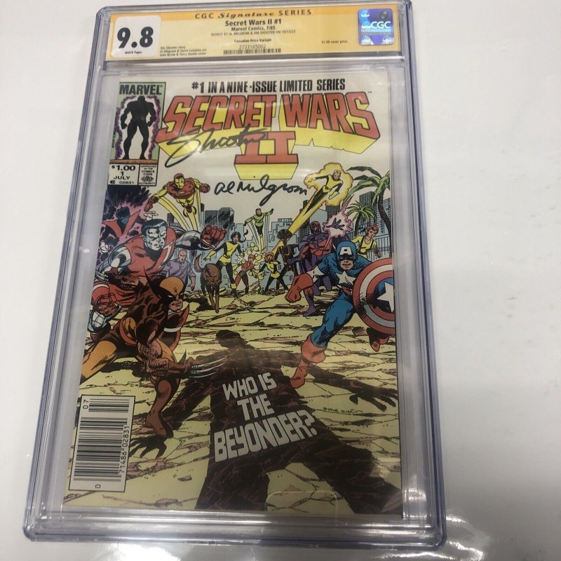 Secret Wars II (1985) # 1 (CGC 9.8 SS) Signed Al Milgrom * Jim Shooter * CPV