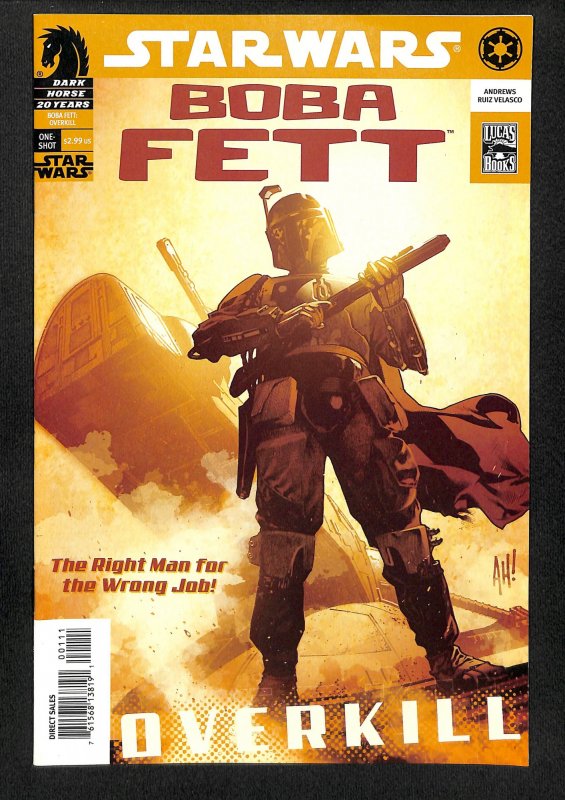 Star Wars: Boba Fett - Overkill #1 VF/NM 9.0 Mandalorian Adam Hughes Cover!