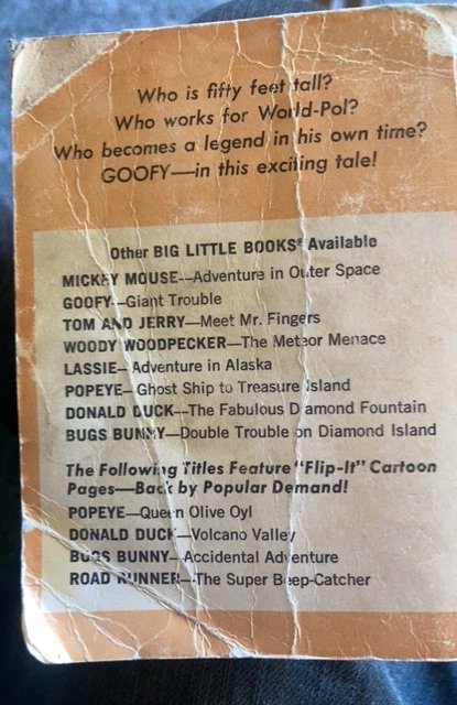 Goofy in giant trouble, Whitman big little book, 1968
