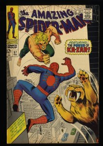 Amazing Spider-Man #57 FN+ 6.5 Ka-Zar Appearance! Romita Cover!