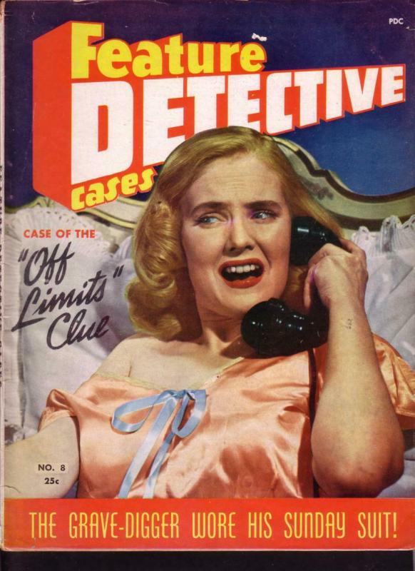 FEATURE DETECTIVE CASES 1946 #8 TERRIFIED WOMAN IN BED FN