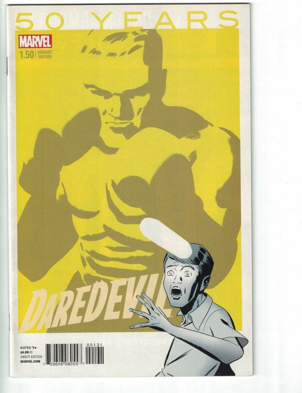 Daredevil #1.5 VF/NM 50 years anniversary yellow variant edition - Marvel 2014