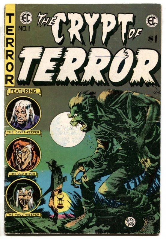 Crypt of Terror #1 1973-East Coast Comix- EC horror reprint VG