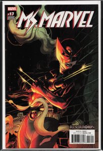 Ms. Marvel #17 Incentive Adam Kubert 'Resurrxion' Variant (2017) Ms. Marvel