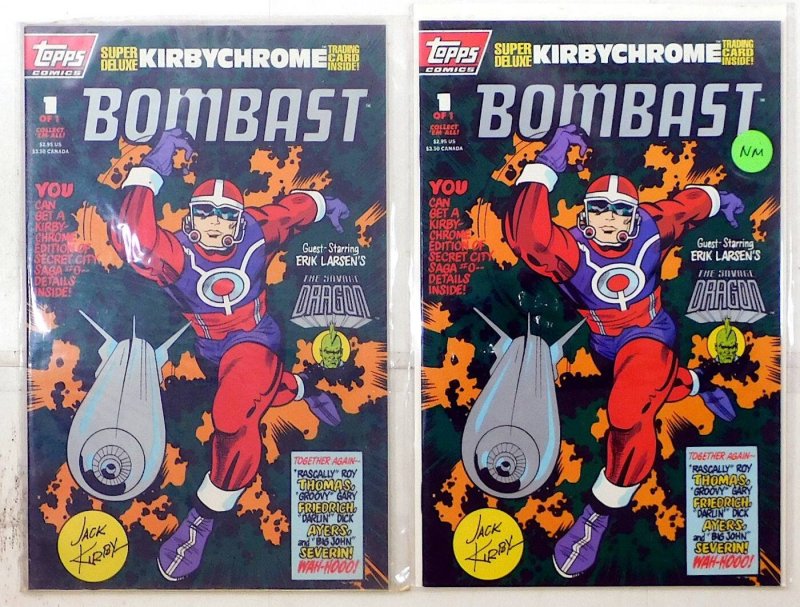 Bombast Lot of 2 #1 x2 (1993) Topps Comics 1st Print Comic Books