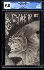 Hunt for Wolverine #1 CGC NM/M 9.8 White Pages 1:1000 Remastered Sketch Variant