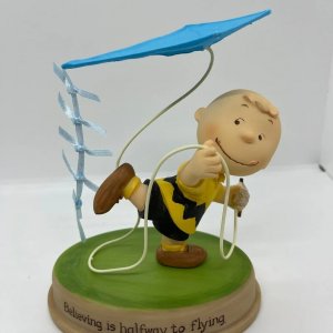 2011 Hallmark Peanuts Gallery Charlie Brown Believing Is Halfway to Flying