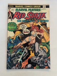 Marvel Feature # 1 FN/VF Comic Book Red Sonja She-Devil Conan Barbarian 25 LI8