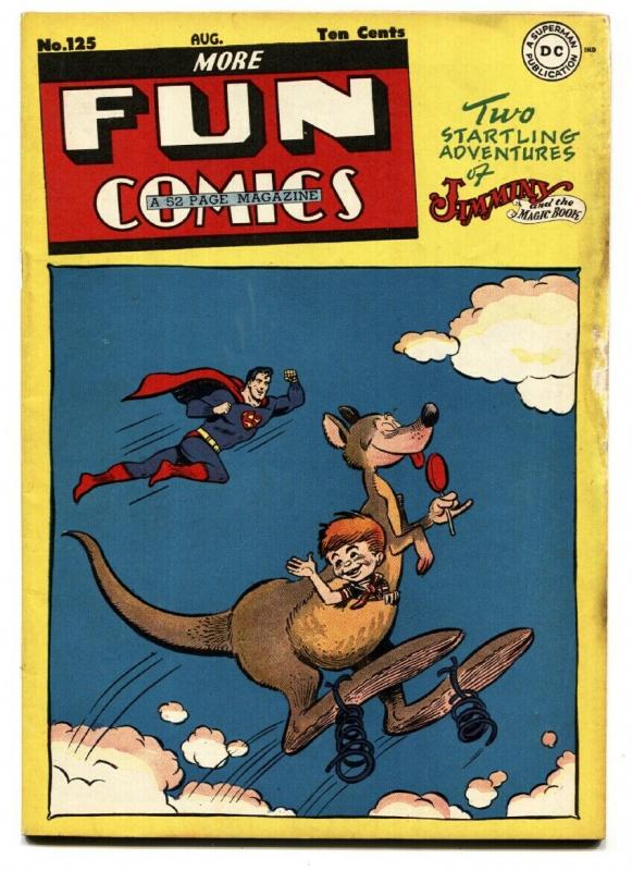 MORE FUN COMICS #125-1947-Superman cover-Golden-Age comic