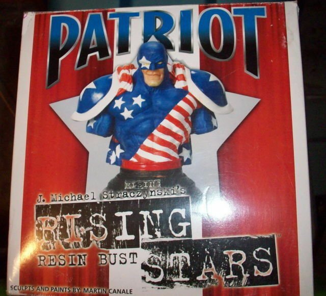 RISING STARS- PATROIT Resin Bust, Straczynski, Canale, MIB, 2000