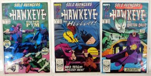 Solo Avengers Hawkeye Lot 3 #8, 9, 10 1988 Marvel Doctor Pym 1st Print Comics