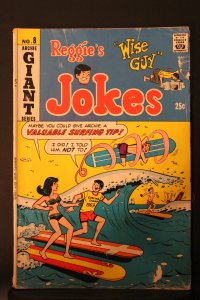 Reggie's Wise Guy Jokes #8 (1969) Mid-Grade FN Archie Surfing Cover wow!