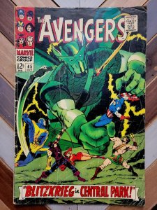 AVENGERS #45 GD+ 2.5 (Marvel 1967) Super-Adaptoid, HERCULES Joins BUSCEMA + HECK