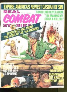 REAL COMBAT STORIES APRIL 1972-SPICY INTERIOR ART-WW2-CHEESECAKE PICTURES-FN+