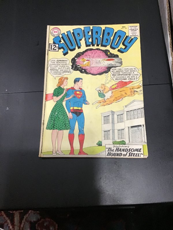 Superboy #101 (1962) Krypto cover story! Mid-high-grade!  FN/VF Wytheville CERT!