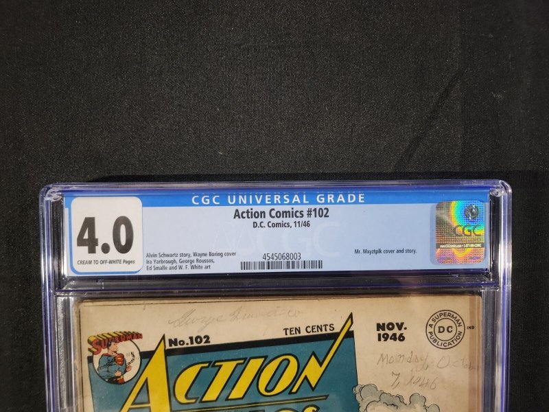 Action Comics #102 - George Roussos Art (CGC 4.0) 1946