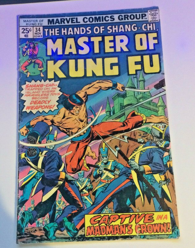 Master of Kung Fu #34 1975 VG/FN Captive In A Madman's Crown 