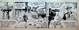 Mark Trail Ed Dodd Original Comic Strip Art March 11 1966 Timber Thieves