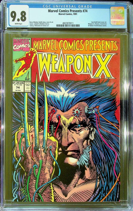 Marvel Comics Presents #74 (1991) - CGC 9.8 - Cert#4007870011