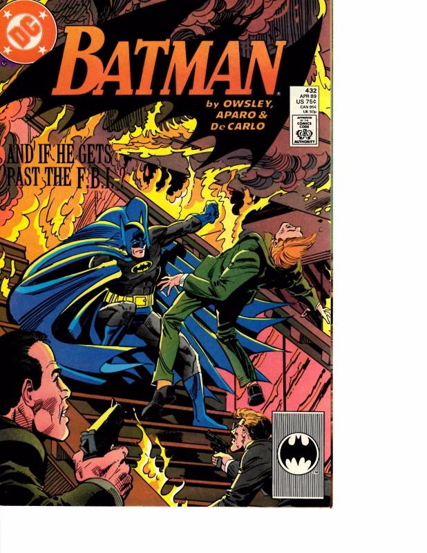 Lot Of 5 Batman DC Comic Book #432 441 443 445 446  BH49