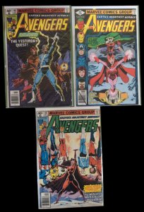 The Avengers #185 186 187 Origin of Quicksilver Scarlet Witch Darkhold 1979 VG