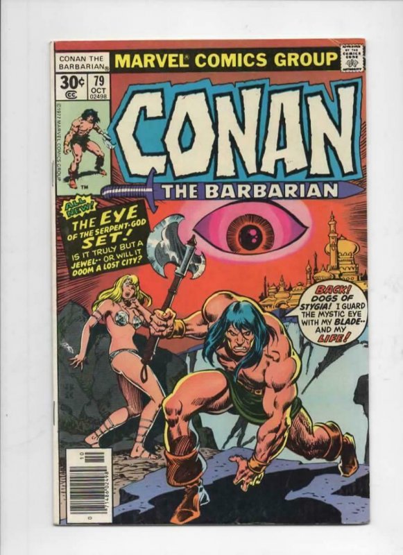 CONAN the BARBARIAN #77 78 79 VG, Buscema, Chan, Howard, 1970 1977, Red Sonja  