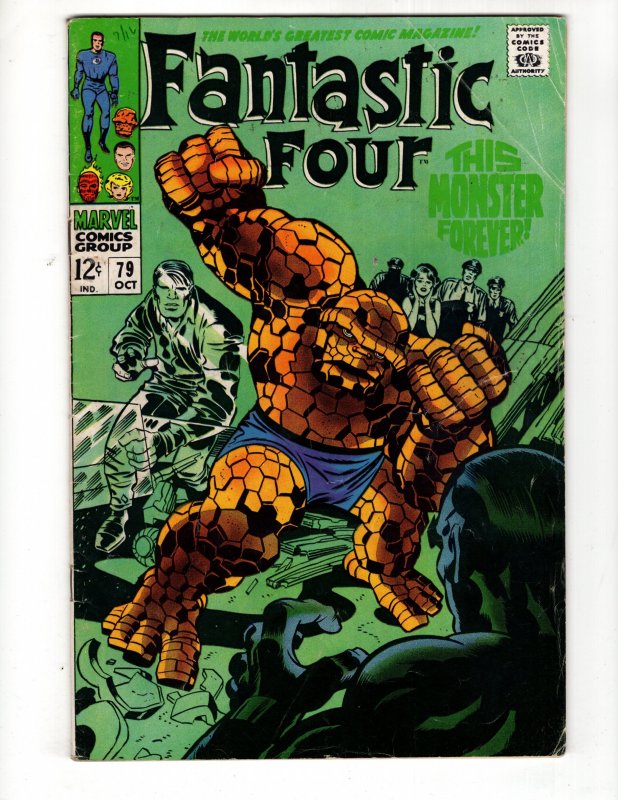 Fantastic Four #79 (1968) THIS MONSTER FOREVER! Lee & Kirby Classic ! / ID#371