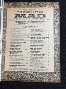 1961 THE WORSTB FROM MAD Magazine 4th Annual VG- 3.5 Alfred E Newman NO INSERT