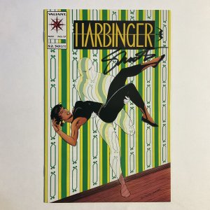 Harbinger 17 1993 Signed by Jim Shooter Valiant VF very fine 8.0