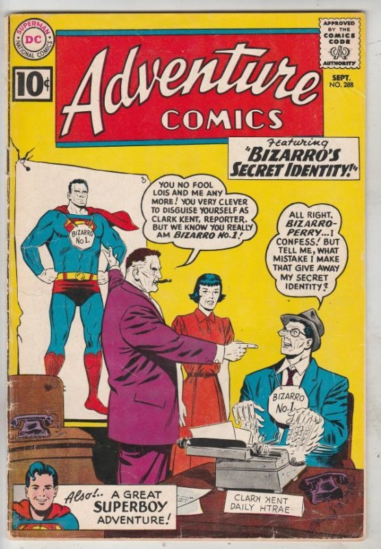 Adventure Comics #288 (Sep-61) VG/FN Mid-Grade Superboy, Bizarro