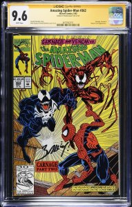 Amazing Spider-Man (1992) # 362 (CGC 9.6 SS) Signed Mark Bagley * Carnage