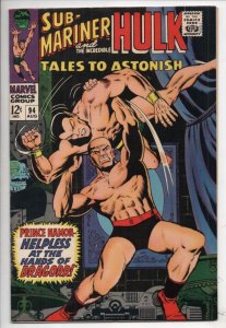 TALES To ASTONISH #94, NM, Hulk, Sub-Mariner, Bill Everette, Severin 1967