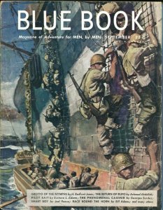 BLUE BOOK PULP-SEPT 1945-VG/FN-STOOPS COVER-BEDFORD-JONES-SURDEZ-JOEL  VG/FN