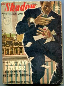 PULP:  Shadow Pulp November 1946- Gang War Returns- Crime cover VG-