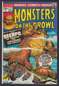 Monsters on the Prowl #27 5.0 VG/FN Marvel Comic - Nov 1973