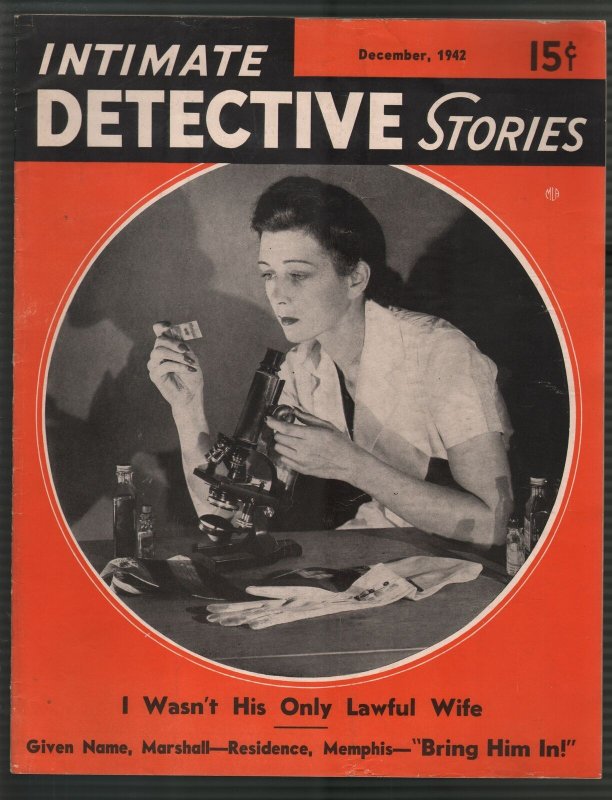 Intimate Detective Stories12/1942-crime investigation-violent-pulp thrills-FN/VF