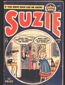 SUZIE #77 1950-ARCHIE-Spicy panels-Pages missing plus small cut outs
