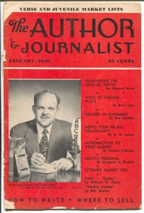 Author & Journalist 1/1949-pulp mag info-Stanton Coblentz-Overholster-P/FR