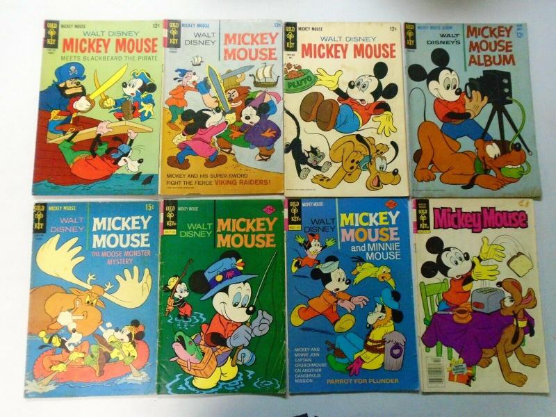 Silver + Bronze Age Gold Key Mickey Mouse Comic Lot, 27 Different, Very Good