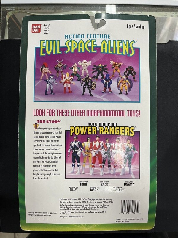 Mighty Morphin Power Rangers Evil Space Aliens Figure Pudgy Pig