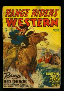 Range Riders Western Pulp September 1948- Steve Reese- G