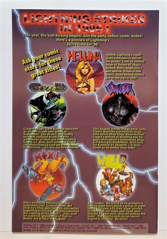 Weezul #1/B (Aug 1996, Lighting Comics) 9.0 VF/NM