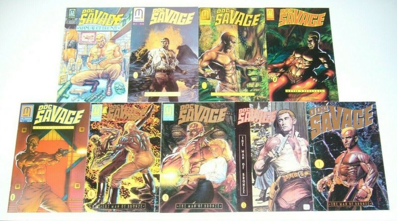 Doc Savage: Man of Bronze #1-4 FN/VF complete series + manual + thoughts + repel