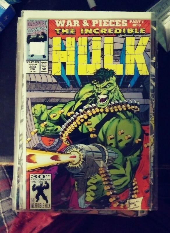 Incredible Hulk  # 390 feb 1992 MARVEL war and pieces  pt 1 x factor 