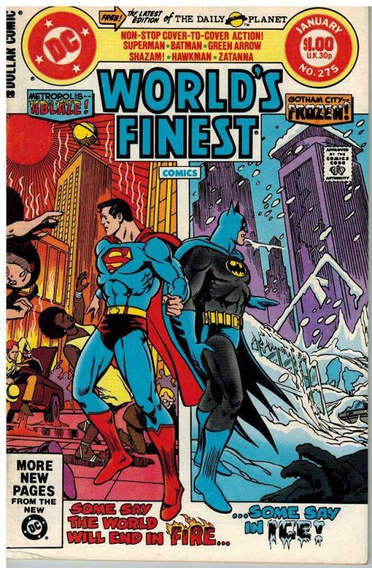 WORLDS FINEST 275 VF-NM $1 COVER GIANTS Jan. 1982 COMICS BOOK