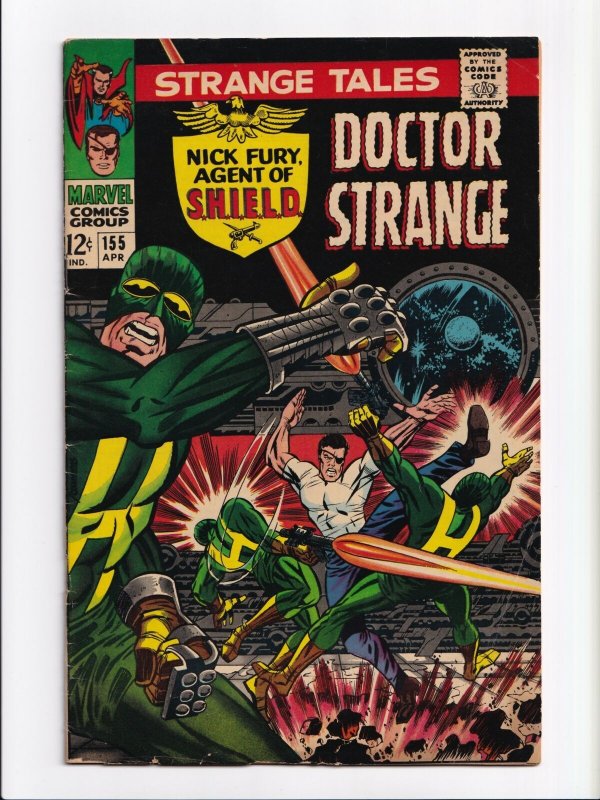 Strange Tales #155 Nick Fury, Dr. Strange Silver Age Marvel Comics 1967 FN- 5.5