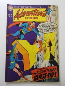Adventure Comics #382 (1969) VG Condition moisture stain, tape pull bc