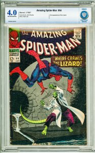 The Amazing Spider-Man #44 (1967) CBCS 4.0! OWW Pages! 2nd App of the Lizard!