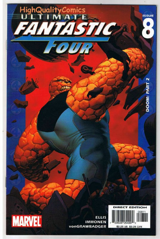 ULTIMATE FANTASTIC FOUR 8, NM+, Dr Doom, Warren Ellis, 2004, more FF in store