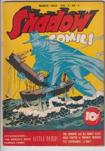 SHADOW COMICS V2N3 (#15) (Mar 1942) Beautiful sharp looking but SEE DESCRIPTION.